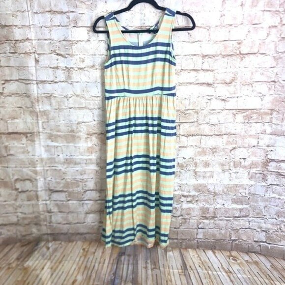 Dusen Dusen Spring Striped Midi Dress Size 2 - Picture 3 of 9